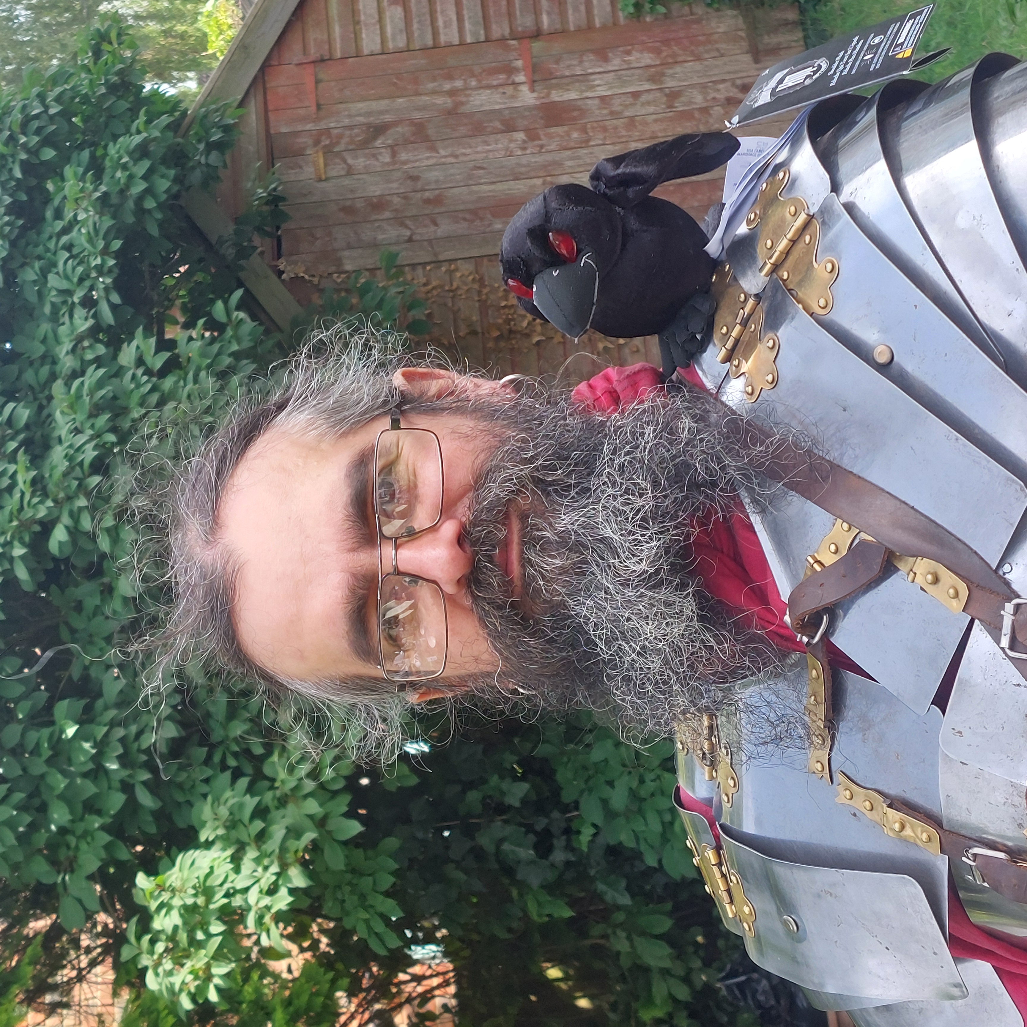 Adrian Segovia - Workshop Leader at Horrid Historia in Roman armor